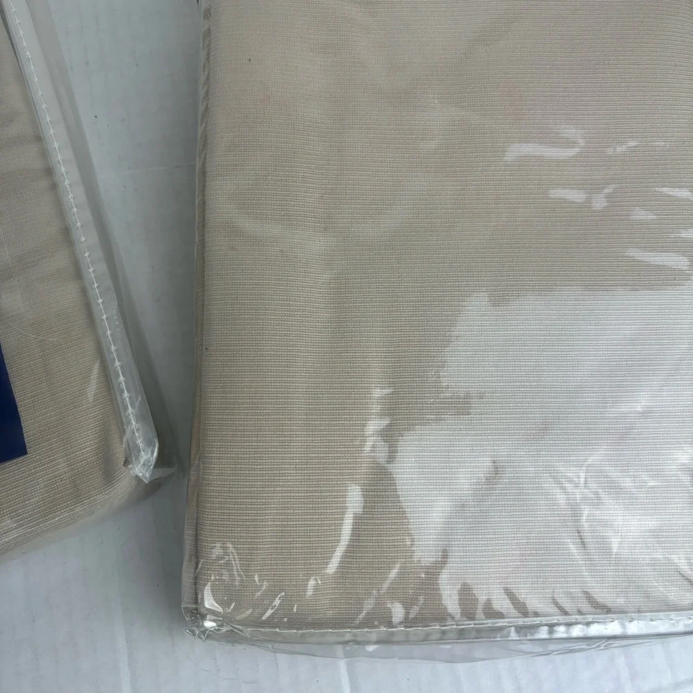 Colormates- 2- tan curtain panels-63”-NWT